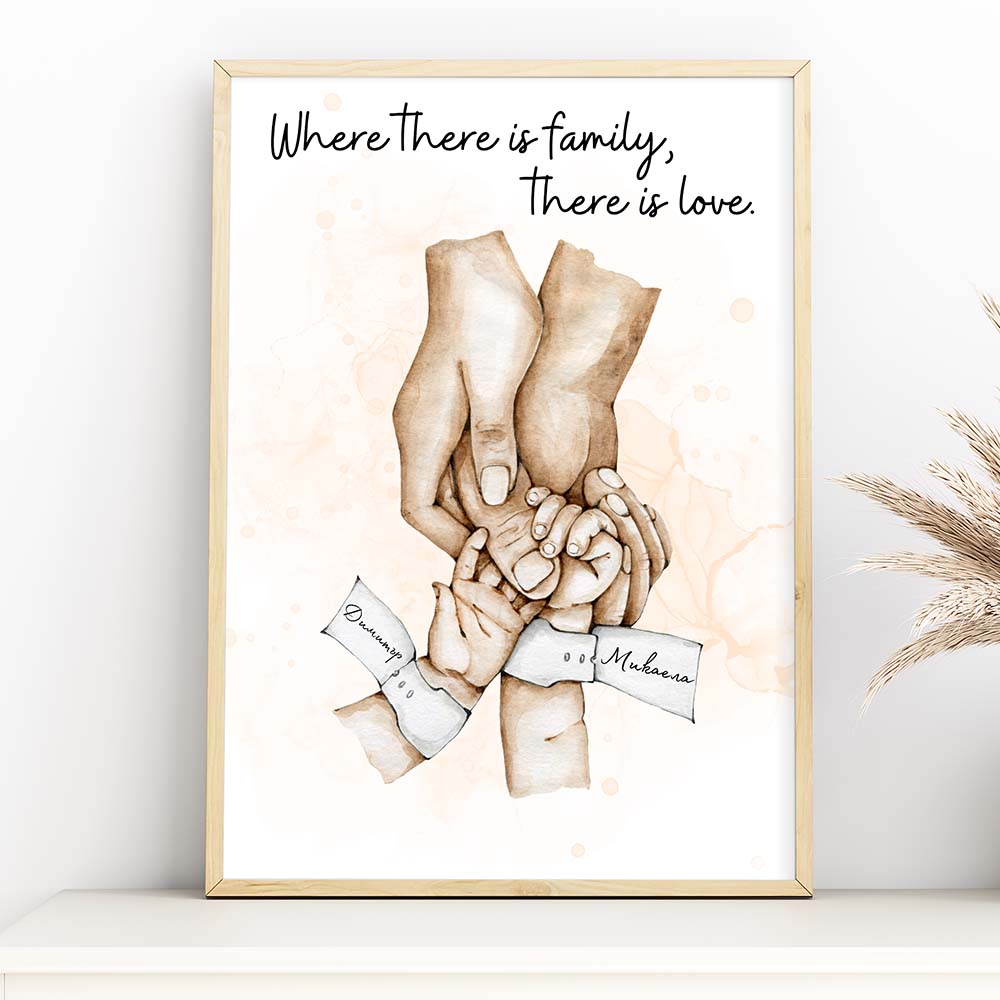 Custom family photo display