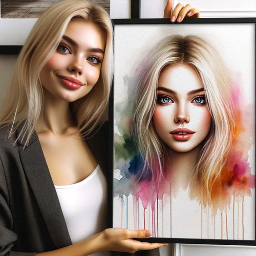 Picture into Painting Watercolor Portrait